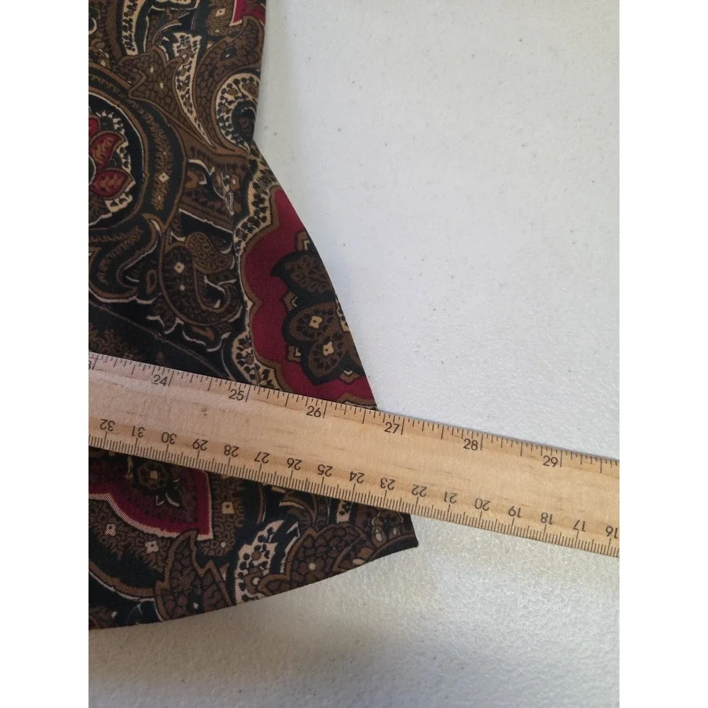 Notations Petite Large PL Skirt Paisley A-Line Boho Stretch Side Zip Button...‎